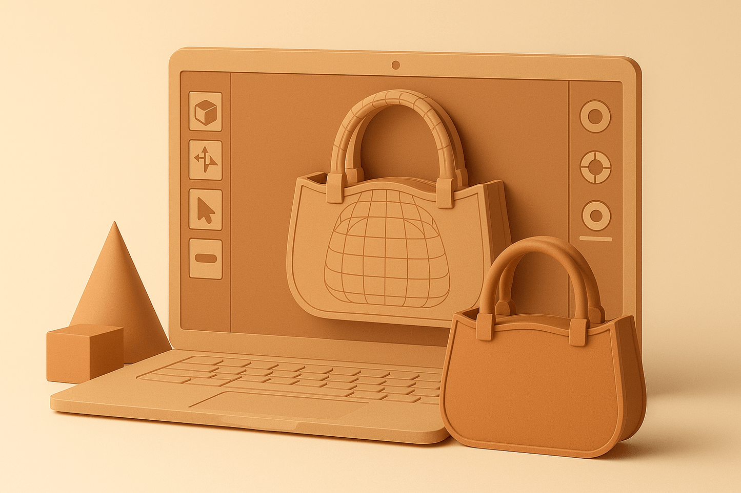 Custom 3D modeling service for personalized handbags, 3D Modeling of Your Handbag