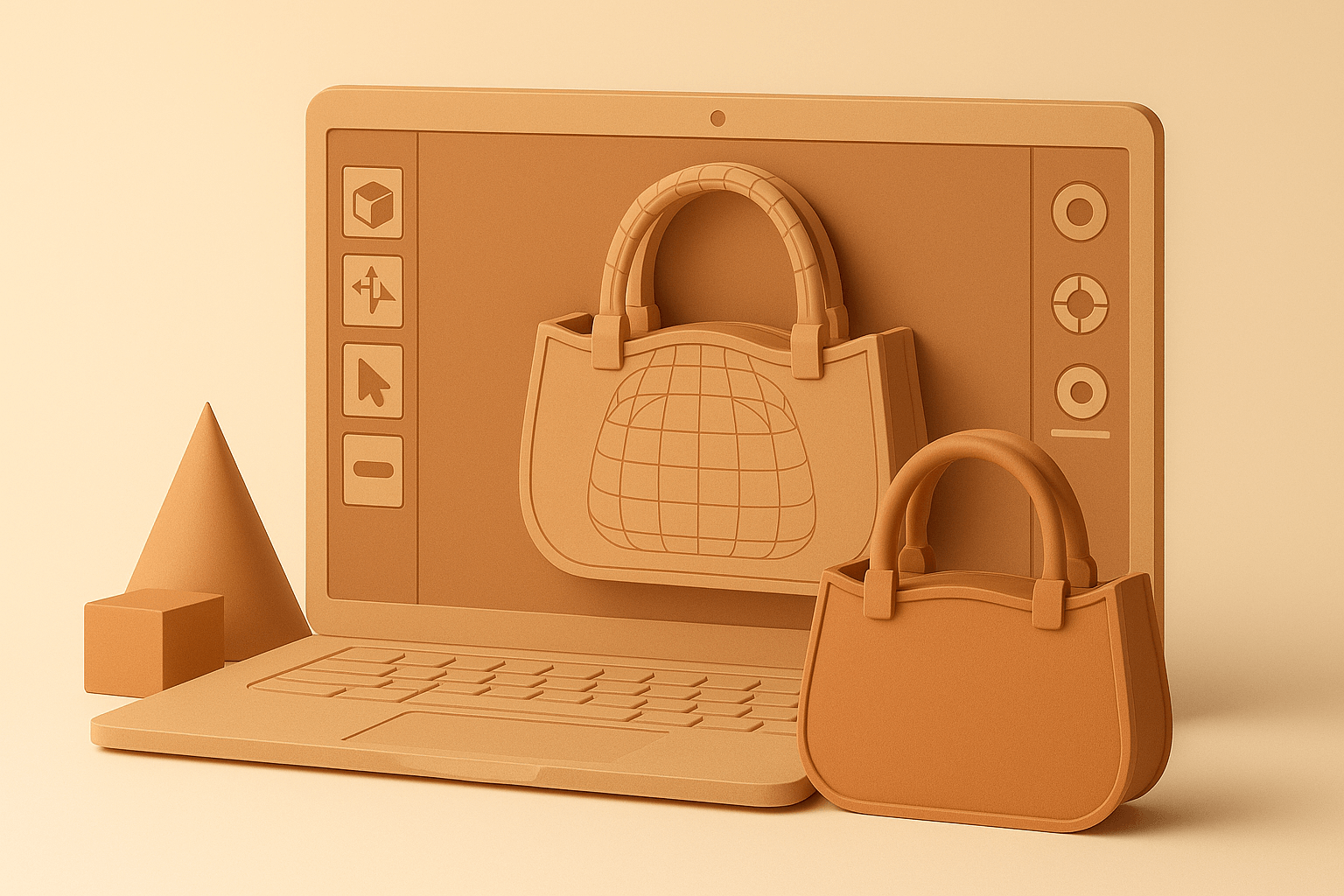 Custom 3D modeling service for personalized handbags, 3D Modeling of Your Handbag