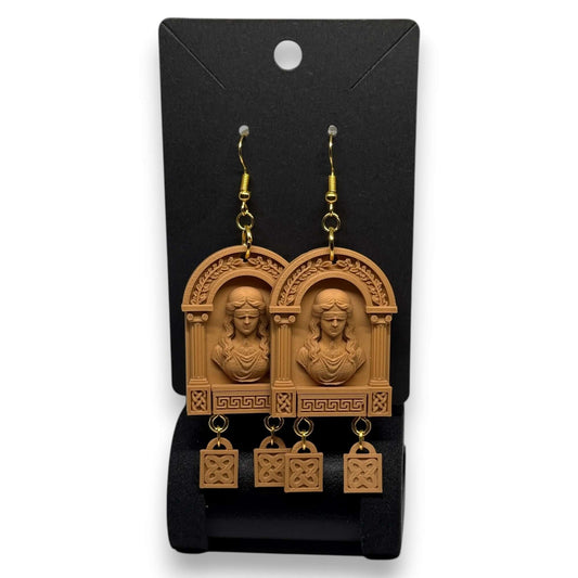 Arch of Justice earrings with modern design